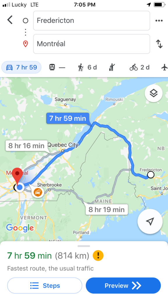 Trip map 