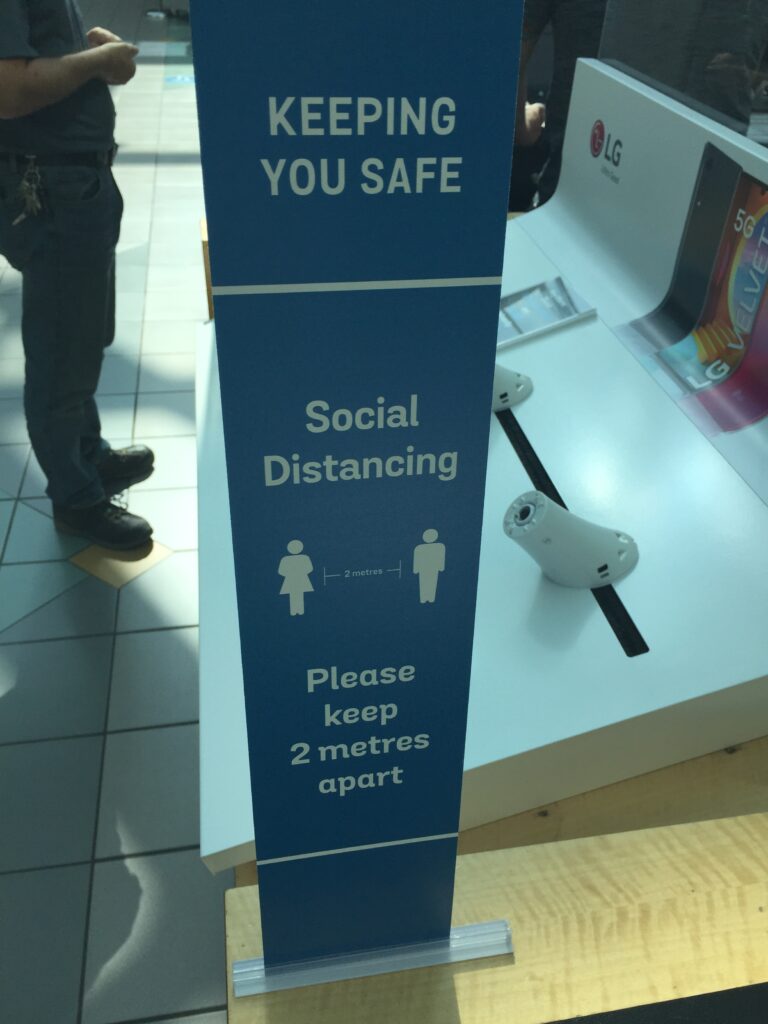 Social distancing signs